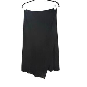 Fuzzi Black Mesh Skirt XL With Asymmetrical Hem Whimsy Goth Fairy Classic Staple